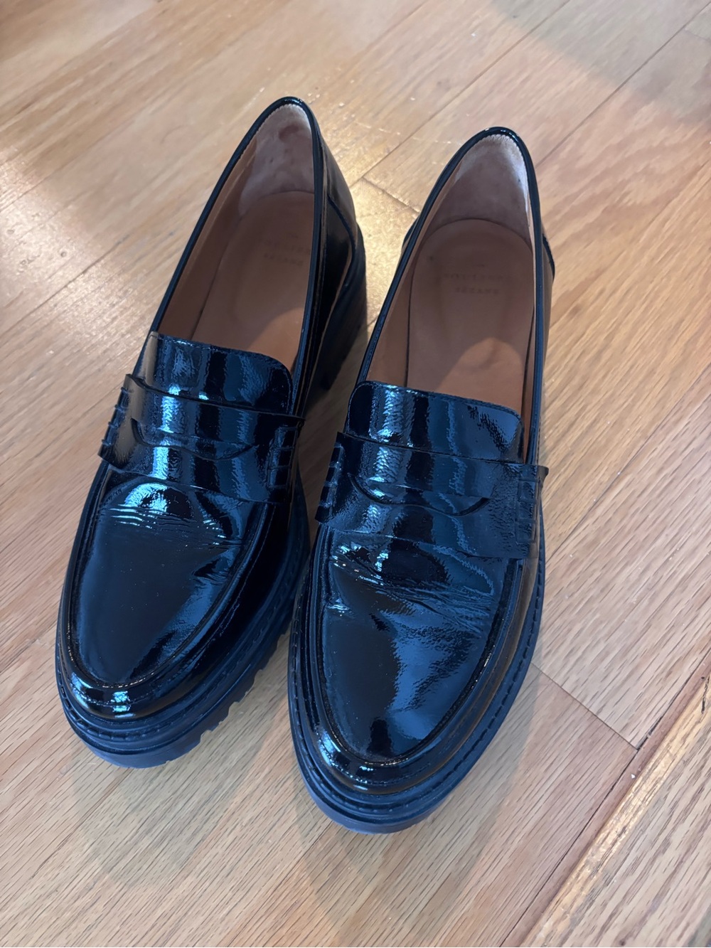 EUC Sézane Albane Loafers in Patent Black Size 9/40 - Picture 7 of 15